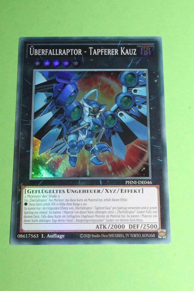 YuGiOh PHNI-DE046 Überfallraptor Tapferer Kauz Super Rare - Bild 1 von 1