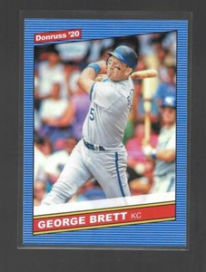 2020 DONRUSS GEORGE BRETT KANSAS CITY ROYALS #229 1986 RETRO VARIATION MINT COND