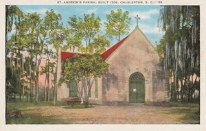Postal Parroquia St Andrews, Musgo Español Charleston, Carolina del Sur - Imagen 1 de 2