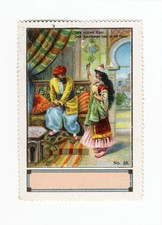 Little Kadi ARABIAN 1001 NIGHTS Poster Cinderella Stamp MAN Woman German c 1900