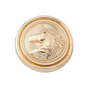 5pcs Unicorn Embossed Metal Buttons 18/23mm - Picture 1 of 10