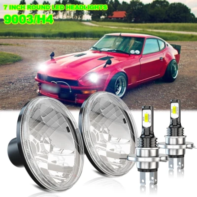 DOT 7inch LED Projector Headlight High Low Beam Fit Datsun 280ZX 280Z 260Z 240Z - Image 1 of 4