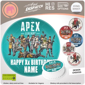 Apex Legends Cake Topper Decoration Round Circle Personalised Edible Icing - Picture 1 of 10