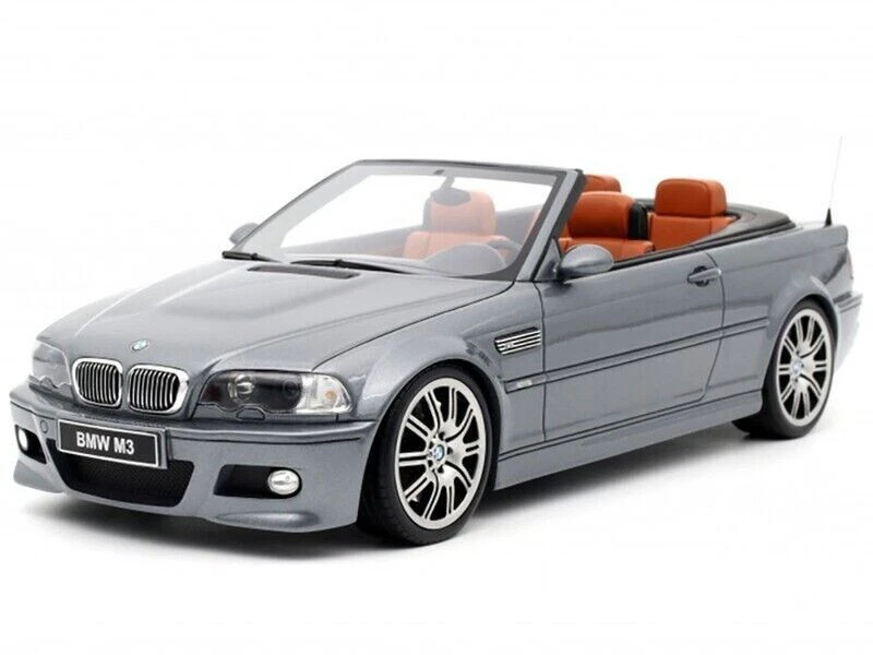 BMW e46 M3 convertibile 2004 grigio modello di auto Resine OT1006 Otto 1 18