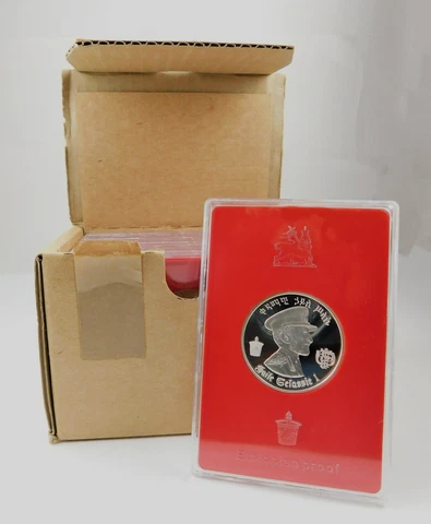 Box of (10) 1972 Ethiopia $5 Haile Selassie I Silver .999 Proof in Holders B3509 Cover