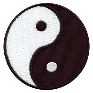 Yin yang tao taoism peace trance boho hippie yoga Lotus applique iron on patch