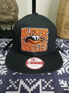 New Era 9FIFTY Cooperstown Collection MLB Baltimore Orioles Black Snapback Cap - Picture 1 of 11