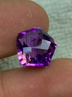7.20Ct Natural Amethyst Cushion Sugar Loaf, Medium Purple, Amethyst Flawless Foto 1 de 4