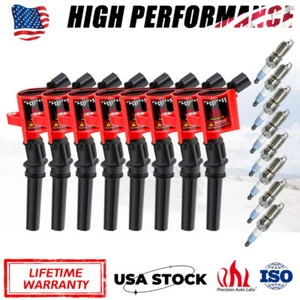 8X Ignition Coils and Iridium Spark Plug Fit For Ford F-150 4.6/5.4L DG508 SP479 - Picture 1 of 13