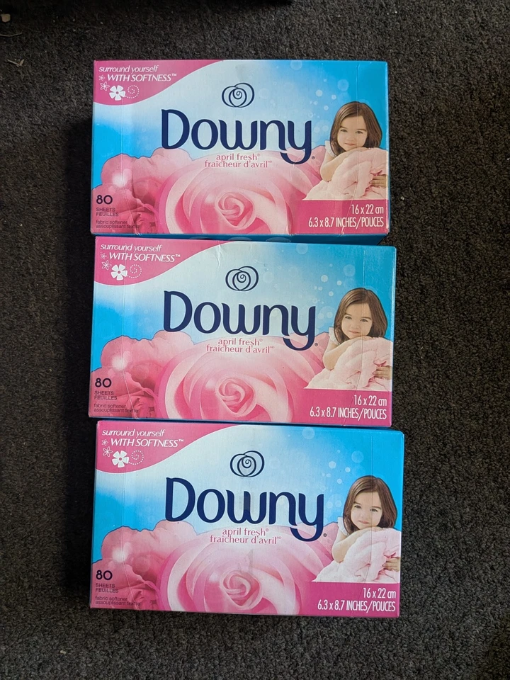 9*80 Downy April Fresh Scent Anti-static Fabric Softener Dryer Sheets(720-Count)