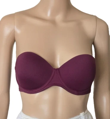 Sujetador ROSA Victoria's Secret Wear Everywhere rojo push up sin tirantes talla 32D Foto 1 de 4