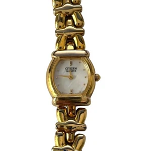 WORKS Vintage Citizens Womens Writst Watch Gold Tone Quartz Analog 547923 - Picture 1 of 10