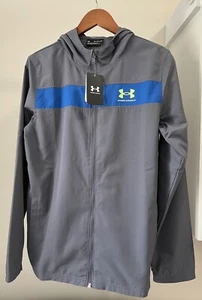 NWT Under Armour Youth Boys XL Sportstyle Windbreaker Jacket Gray Full Zip $50 - Picture 1 of 11