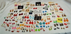 Pierced Earrings Lot of 114 Pairs Asst'd Styles, Materials, Colors, Sizes S9240 - Picture 1 of 8