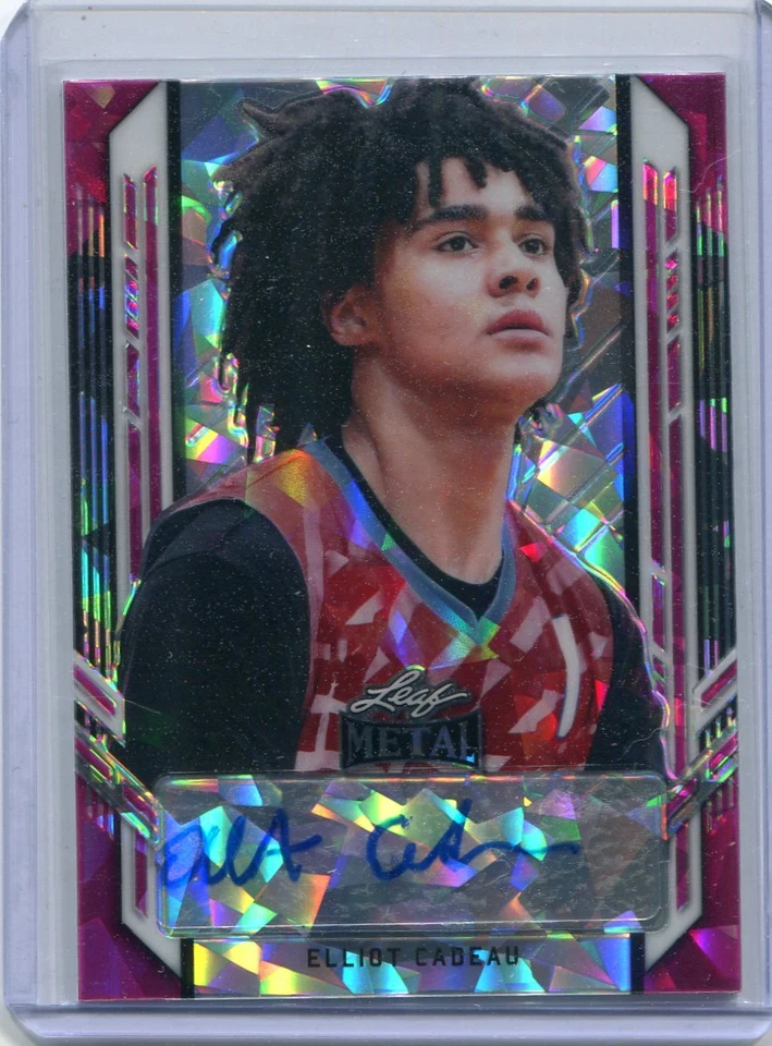 2021-22 Leaf Metal Autographs Pink Crystal Elliot Cadeau Rookie Auto 11/15 - Image 1 of 1