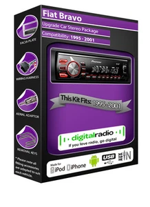 Fiat ¡Bravo Radio DAB , Pioneer de Coche USB Auxiliar Player + Gratis Antena - Imagen 1 de 1