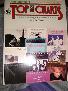 "Top of the Charts 1986 Edition volume 1" easy piano,voice, chords - Imagen 1 de 3