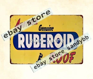 Ruberoid Roofing Product home improvement nostalgia metal tin sign art decor - Picture 1 of 4