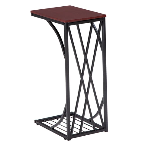 (30.5 x 21 x 54)cm Sofa Table / Coffee Table C-type Table Cross Line Brown Deskt Cover