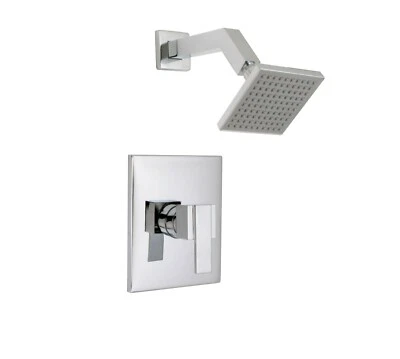 Latão Huntington - Kit moderno de acabamento de chuveiro de banheiro - Cromo polido P6182001 - Imagem 1 de 4