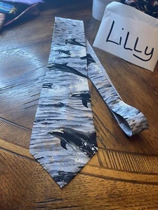 WHALE ANIMAL KINGDOM QUALITY SUIT DESIGNER NECKTIE TIE FREE SHIPPING - Imagen 1 de 5