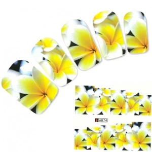 Tattoo Nail Art Blumen Aufkleber Nagel Sticker Nägel Fuß Water Decal - Picture 1 of 2