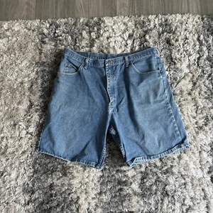 Vintage Rugged Wear Wrangler Shorts Herren 40 blau Denim weit locker Jorts 90’s - Bild 1 von 7