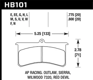 Hawk Performance HB101E.800 Blue 9012 Disc Brake Pad - Picture 1 of 2