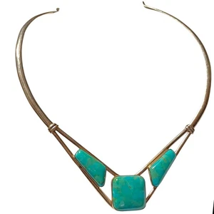 Jay King DTR Crow's Peak Turquoise Sterling Silver Collar Necklace - Picture 1 of 6