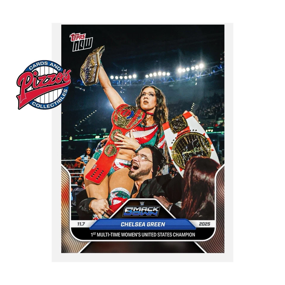 Карта Челси Грин 1-й многократный чемпион США 2025 WWE Topps NOW 120 предпродажа - Изображение 1 из 1