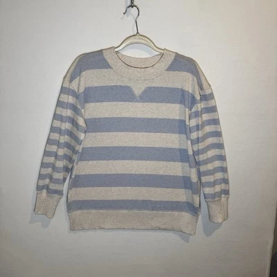 Maurices Striped Crew Neck Fleece Tunic Ribbed Cuffs Sweatshirt Size Medium - Image 1 of 4