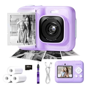 Cámara para niños, cámara de impresión digital instantánea 1080P para niños, cumpleaños de Navidad... - Imagen 1 de 9