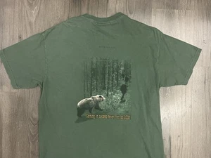 The Mountain T Shirt L Green Rocky Mountain National Park Y2k VTG Leather Tag - Picture 1 of 7