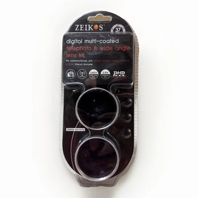 BRAND NEW ZEIKOS 37MM 2.5X TELEPHOT AND .45X WIDE ANGLE LENS KIT 25MM 27MM 28MM+ - Image 1 of 4