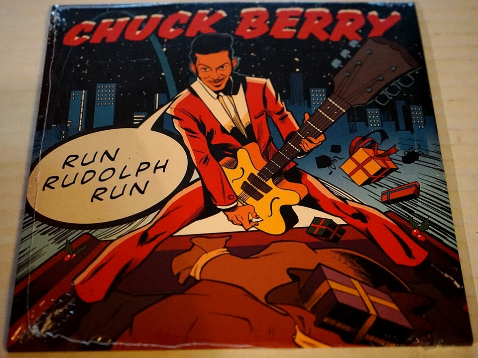 Chuck Berry Run Rudolph Run (Evergreen Colored Vinyl) (7" Single) Records & LPs