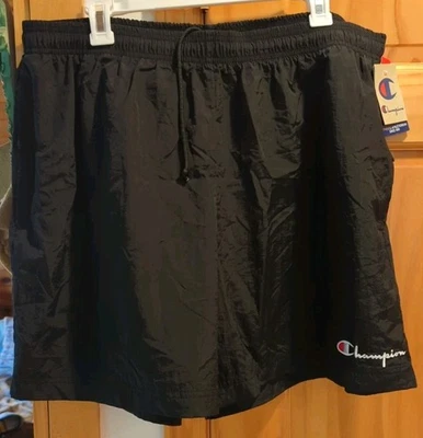 New Champion Men’s 6" Nylon Warm Up Black Shorts Size 2XL - Image 1 of 4