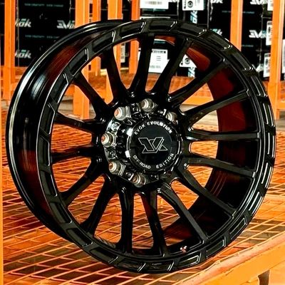4x NEW 20x10 Evok EV601 Wheels Black 8x180 Chevy GMC 2500  -19 offset Free Ship - Image 1 of 4