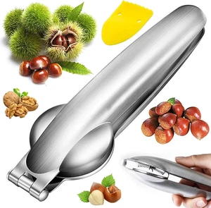 Clip Inossidabile Taglia Castagne, Pinza Schiaccia Castagne, Multifunzione, Apri - Foto 1 di 12