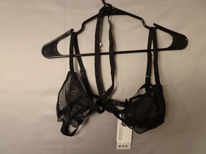Lencería bralet Boohoo recortada para mujer grande de encaje negro - Imagen 1 de 9