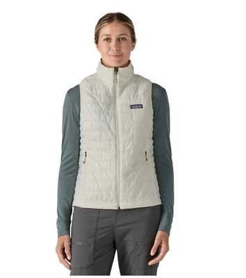 Patagonia Women's Nano Puff Vest in Birch White size XS NWT - Image 1 of 4