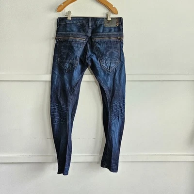 Jeans jeans G Star Raw Arc 3D slim fit lavagem escura tamanho 33x32 - Imagem 1 de 4