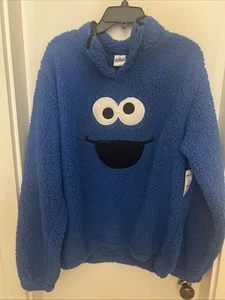 Neu mit Etikett Sesamstraße Krümelmonster Herren Fleecepullover Pullover Jacke Größe M - Bild 1 von 5