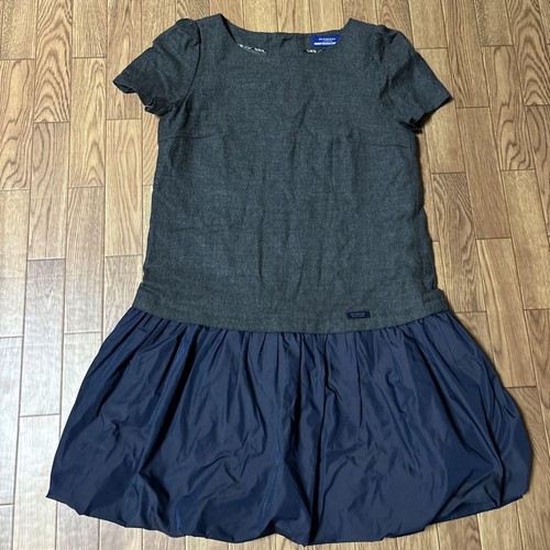 Burberry Blue Label Mini Abito Manica Corta Grigio Autunno Inverno Nuovo