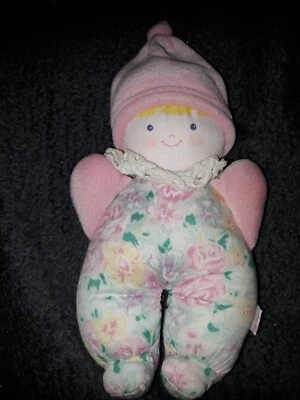 PPB /  Doudou Poupée Lutin corolle Vintage 1994  Bonnet Rose Hochet 23 Cm Tbe - Photo 1/4