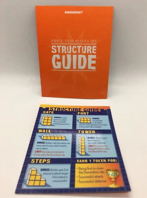 Gamewright выбить ваши блоки игры запасные части 4 структуры руководства карта - Изображение 1 из 4