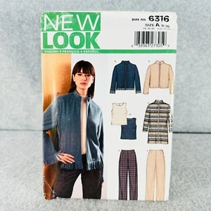 New Look 6316 Tank Top Jacket and Pants Misses Size 8 18 Sewing Pattern - Picture 1 of 4