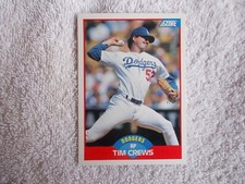 Score MLB 1989 "TIM CREWS" #505 Los Angeles Dodgers Trading Card n32