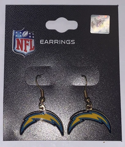 LA CHARGERS ~ Bolt Dangle NFL Ear Rings Cover