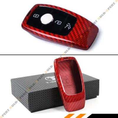 FUNDA DE LUJO DE FIBRA DE CARBONO REAL PARA MERCEDES-BENZ CLASE E E300 2017 LLAVERO INTELIGENTE Foto 1 de 4