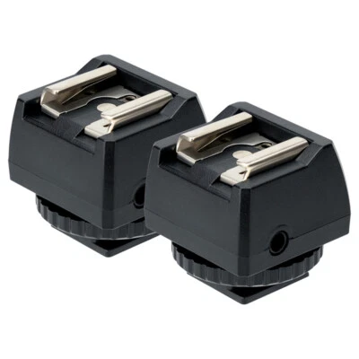 2 × JJC Hot Shoe Adapter for Portable Studio Flash PC Female Outlets 3.5mm Mini - Image 1 of 4